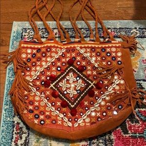 FREE PEOPLE suede tote